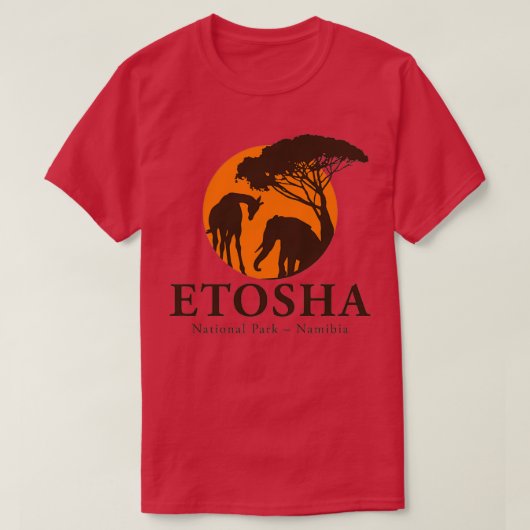 Nationaal park van Etosha Namibië 1 T-shirt (Design voorkant)