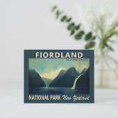 Nationaal park van Fiordland - Waterverf Nieuw-Zee Briefkaart (Staand voorkant)