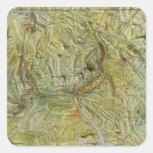 Nationaal park van geelsteen 2 vierkante sticker