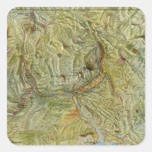 Nationaal park van geelsteen 2 vierkante sticker (Voorkant)