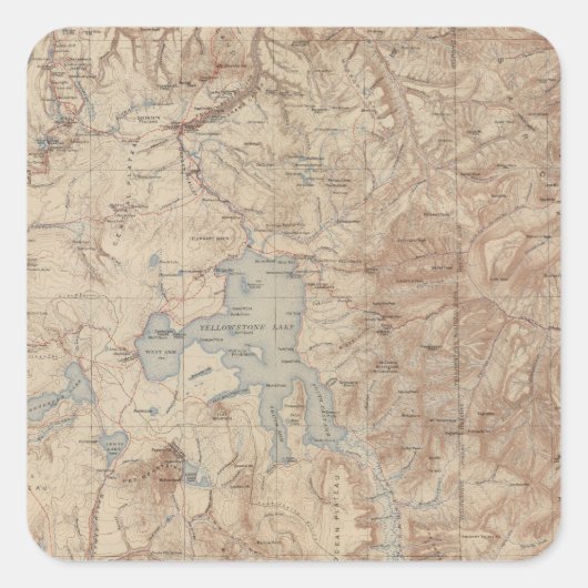 Nationaal park van geelsteen 2 vierkante sticker (Voorkant)