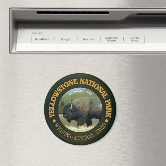 Nationaal park van geelsteen (Bison) Magneet (Insitu (Vaatwasser))