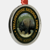 Nationaal park van geelsteen (Bison) Metalen Ornament (Rechts)