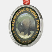 Nationaal park van geelsteen (Bison) Metalen Ornament (Links)