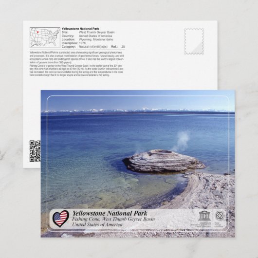 Nationaal park van geelsteen - Geviste kone Briefkaart (Voorkant / Achterkant)