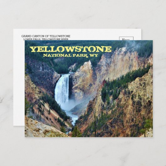 Nationaal park van geelsteen, onderste Herfsten Briefkaart (Voorkant / Achterkant)