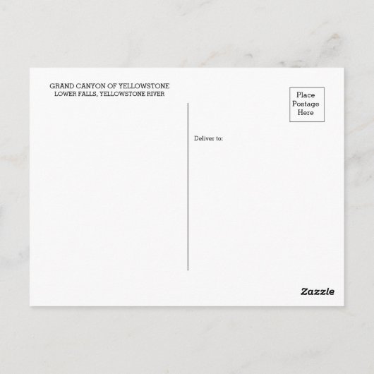 Nationaal park van geelsteen, onderste Herfsten Briefkaart (Achterkant)