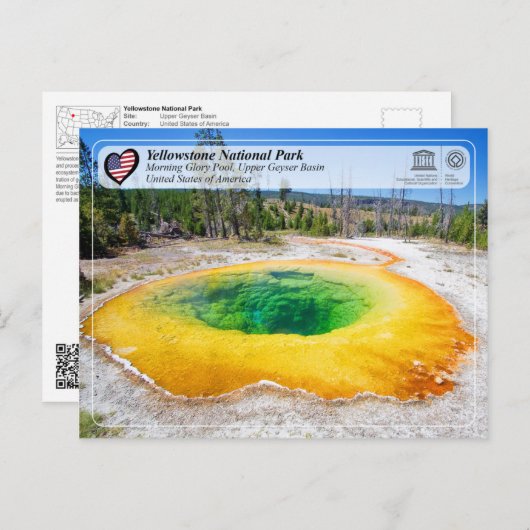 Nationaal park van geelsteen - Pool van de bliksem Briefkaart (Voorkant / Achterkant)