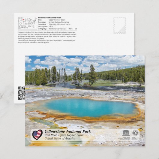 Nationaal park van geelsteen - Wall pool Briefkaart (Voorkant / Achterkant)