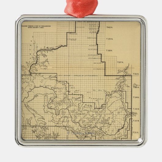 Nationaal park van Grand Canyon Metalen Ornament (Voorkant)