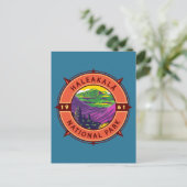 Nationaal park van Haleakala Retro Compass Emblem Briefkaart (Staand voorkant)