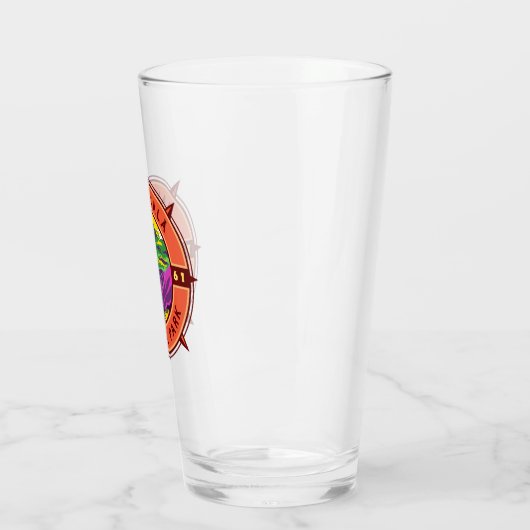 Nationaal park van Haleakala Retro Compass Emblem Glas (Links)