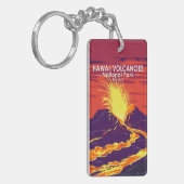 Nationaal park van Hawaii Volcanoes, met dubbel za Sleutelhanger (Voorkant Links)