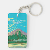 Nationaal park van Hawaii Volcanoes, met dubbel za Sleutelhanger (achterkant)
