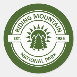 Nationaal park van het berggebied ronde sticker