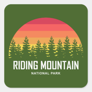 Nationaal park van het berggebied vierkante sticker