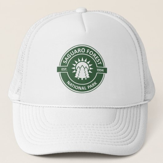 Nationaal park van het bos Saguaro Sun Trees Trucker Pet (Voorkant)