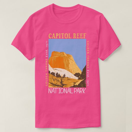Nationaal park van het Capitolrif Utah - verhit T-shirt (Design voorkant)