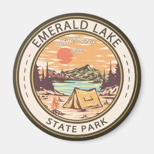 Nationaal park van het Emerald Lake Vermont Badge Magneet