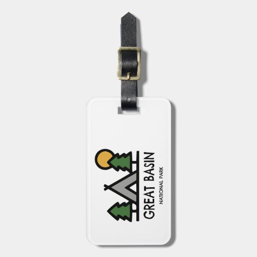 Nationaal park van het grote bekken bagagelabel (Voorkant verticaal)