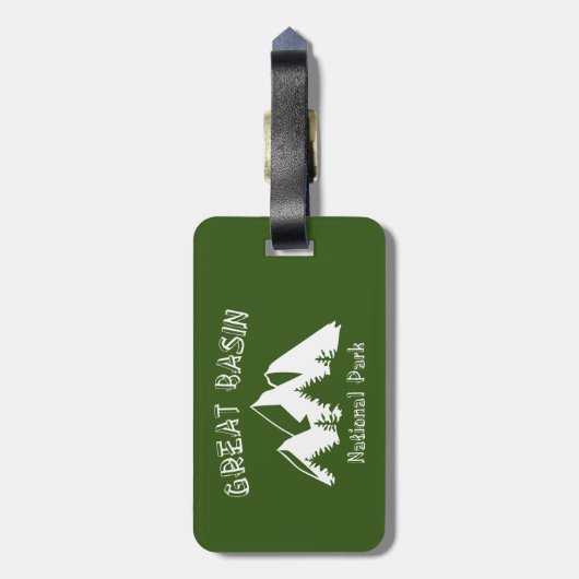 Nationaal park van het grote bekken bagagelabel (Achterkant verticaal)