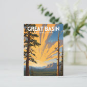 Nationaal park van het grote bekken briefkaart (Staand voorkant)