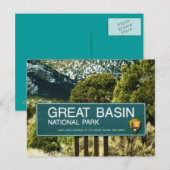 Nationaal park van het grote bekken briefkaart (Voorkant / Achterkant)