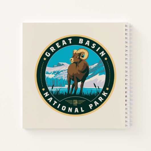 Nationaal park van het grote bekken notitieboek (Achterkant)