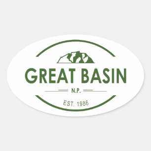 Nationaal park van het grote bekken ovale sticker