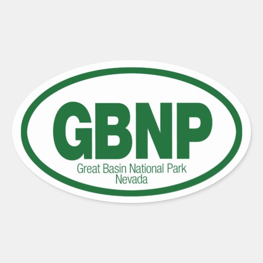 Nationaal park van het grote bekken ovale sticker (Voorkant)
