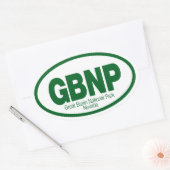 Nationaal park van het grote bekken ovale sticker (Envelop)