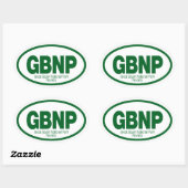 Nationaal park van het grote bekken ovale sticker (Vel)
