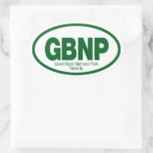 Nationaal park van het grote bekken ovale sticker (Tas)
