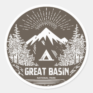 Nationaal park van het grote bekken ronde sticker