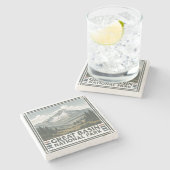 Nationaal park van het grote bekken stenen onderzetter (Zijkant)