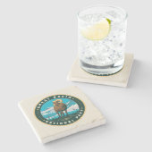 Nationaal park van het grote bekken stenen onderzetter (Zijkant)