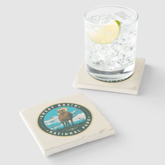 Nationaal park van het grote bekken stenen onderzetter (Zijkant)