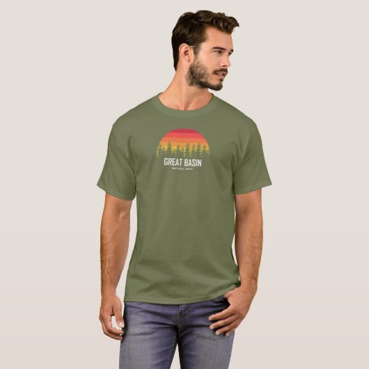 Nationaal park van het grote bekken t-shirt (Voorkant volledig)