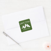 Nationaal park van het grote bekken vierkante sticker (Envelop)