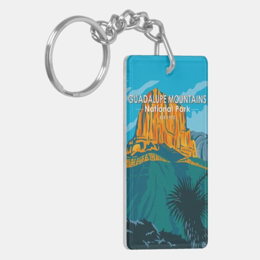Nationaal park van het Guadalupe-gebergte, met dub Sleutelhanger (Voorkant Links)