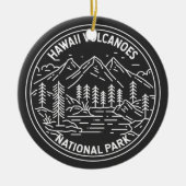 Nationaal park van het Hawaii Volcanoes  Monoline Keramisch Ornament (Voorkant)