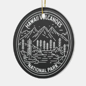 Nationaal park van het Hawaii Volcanoes  Monoline Keramisch Ornament (Links)