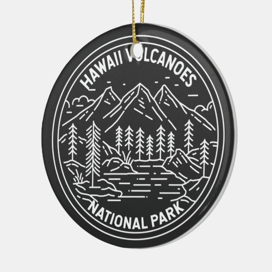 Nationaal park van het Hawaii Volcanoes  Monoline Keramisch Ornament (Links)