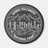 Nationaal park van het Hawaii Volcanoes  Monoline Magneet (Voorkant)