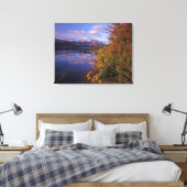 Nationaal park van het Maskinonge-meer in de water Canvas Afdruk (Insitu (Slaapkamer))