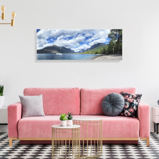 Nationaal park van het meer McDonald - Glacier Canvas Afdruk (Insitu (Woonkamer))