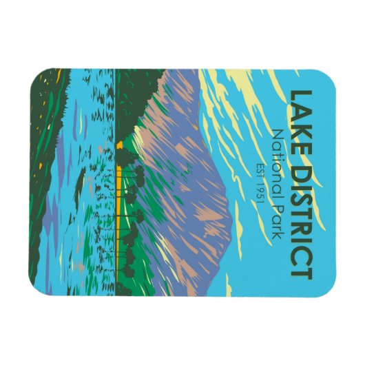 Nationaal park van het meer van Buttermere Magneet (Horizontaal)