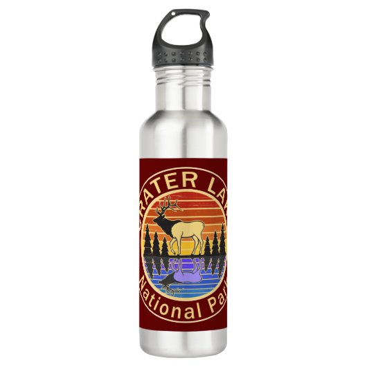 Nationaal park van het meer van Crater Elk Waterfles (Voorkant)