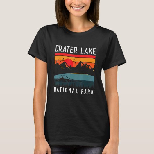 Nationaal park van het meer van de kerker Hiking V T-shirt (Voorkant)
