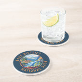 Nationaal Park van het meer Zandsteen Onderzetter (Zijkant)